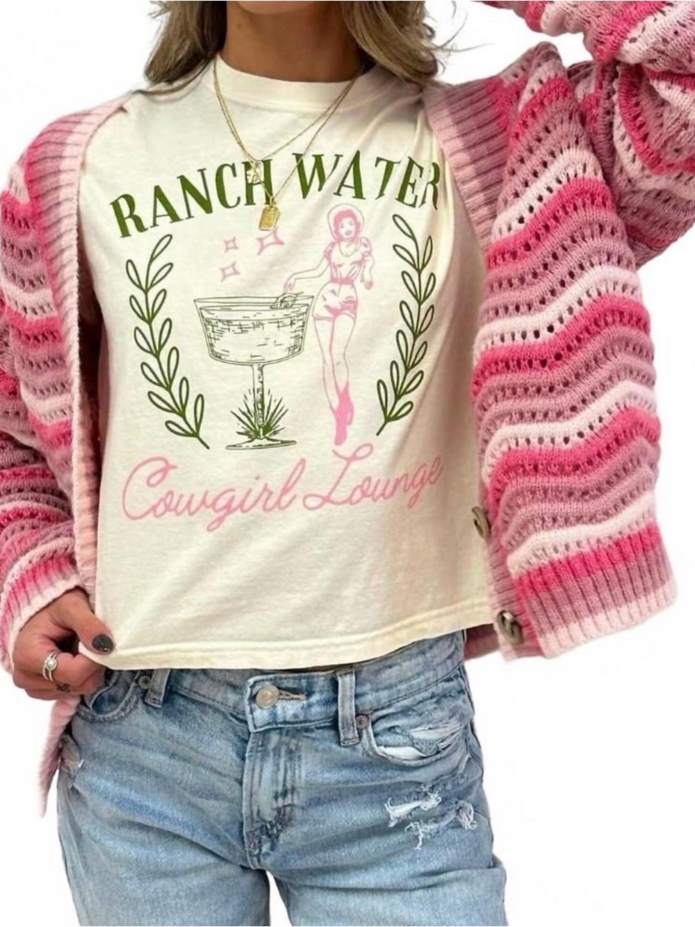 Comfort Colors Cream Ranch Cowgirl Lounge Western Tee Boho Top